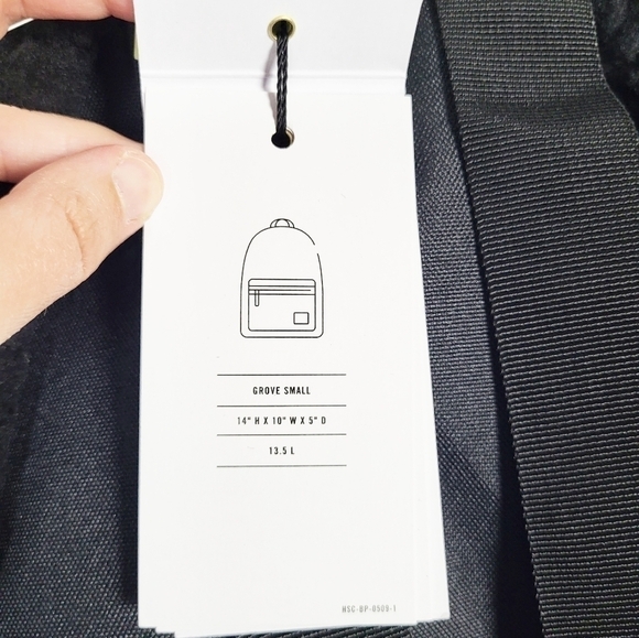 HERSCHEL Black Fleece Small Grove Backpack NWT